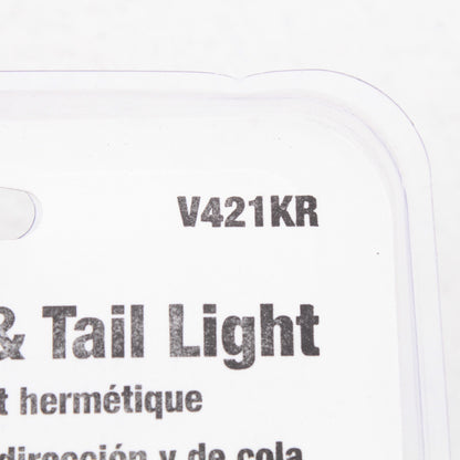 Peterson V421KR Red Oval Stop Turn Tail Light 6.5" x 2.25" w/ Grommet & 90? Plug