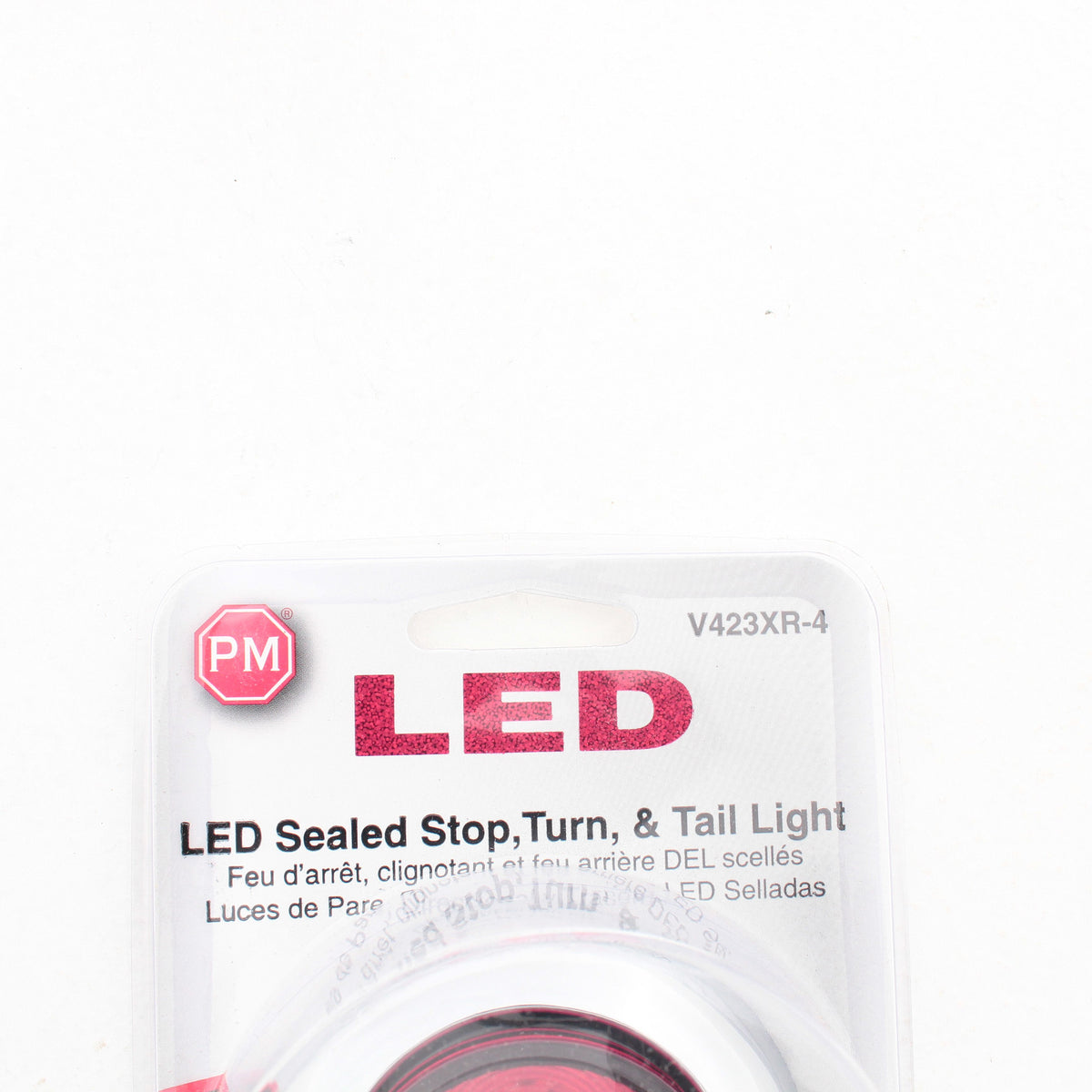 Peterson V423XR-4 Red 7.5" Piranha LED Oval Stop Turn Tail Light w/ Chrome Bezel