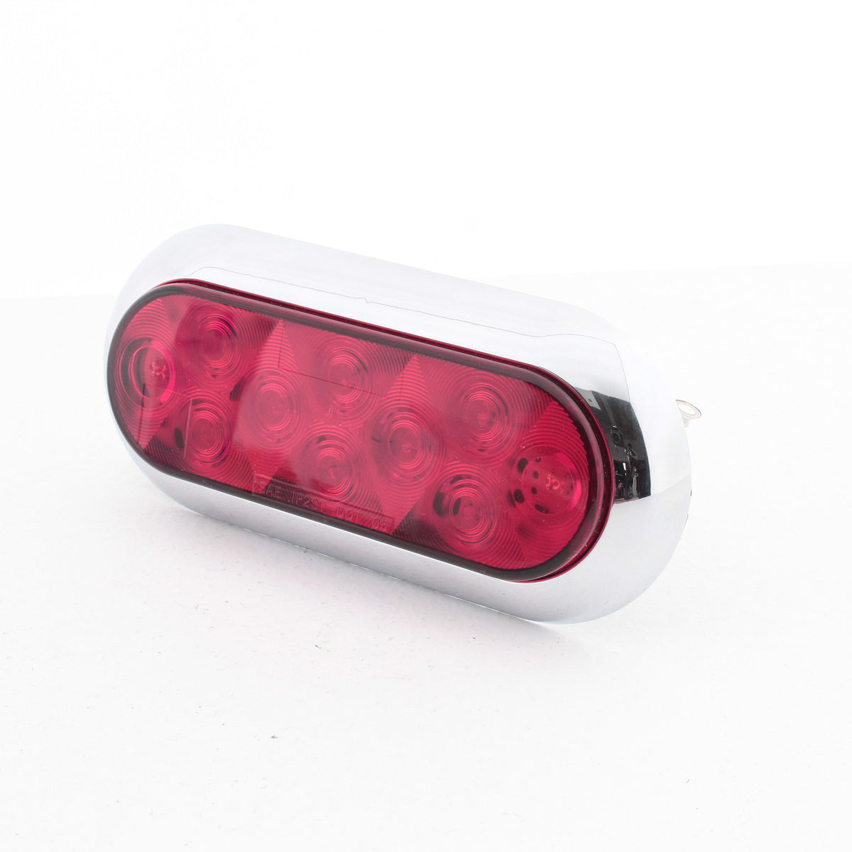 Peterson V423XR-4 Red 7.5" Piranha LED Oval Stop Turn Tail Light w/ Chrome Bezel
