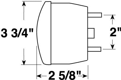Peterson V428 Red 3.75" Round Trailer Tail Light Stop Turn Tail Incandescent