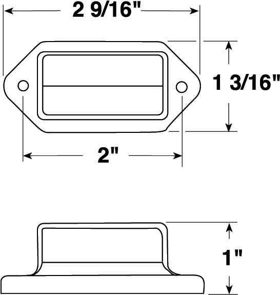 Peterson V434 Clear Mini Utility Courtesy Light for Trailer 2.56" x 1.19"