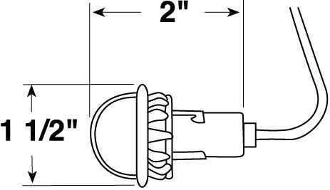 Peterson V438 Clear Chrome Plated License Plate Utility Light use w/ 1.25" Hole