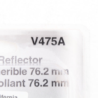 Peterson V475A 3.19" Amber Round Reflector Quick-Mount w/ Adhesive Backing