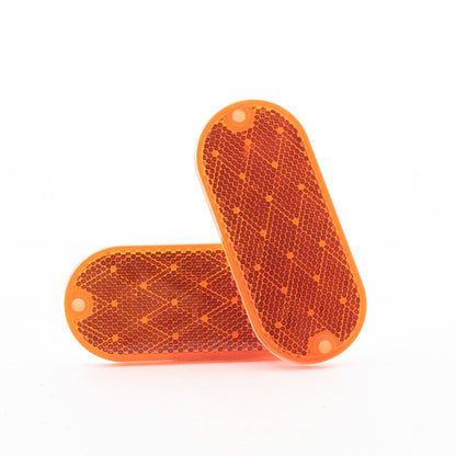 Peterson V480A Amber Oblong Reflector 4.325"x1.875" Adhesive Quick Mount