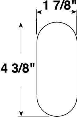 Peterson V480A Amber Oblong Reflector 4.325"x1.875" Adhesive Quick Mount