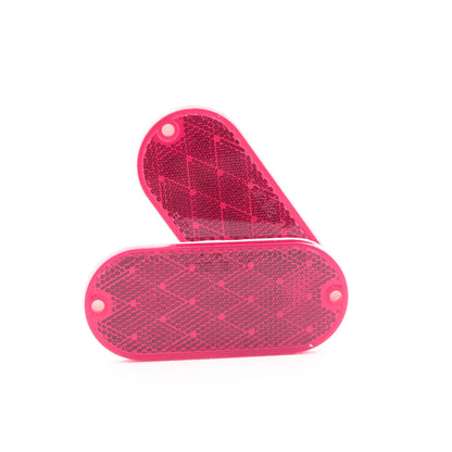 Peterson V480R Red Oblong Reflector 4.325"x1.875" Adhesive Quick Mount