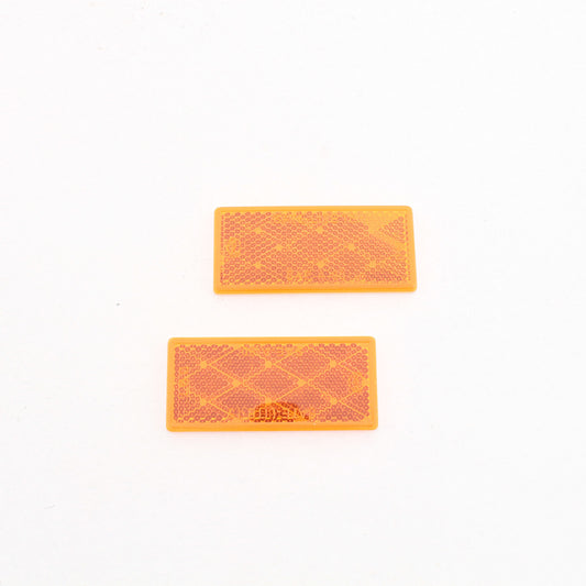 Peterson V483A Amber Rectangular Reflector 3.125"x1.375" Adhesive Quick-Mount