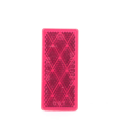 Peterson V483R Quick-Mount Red Rectangular Reflector 3.125" x 1.375" Adhesive