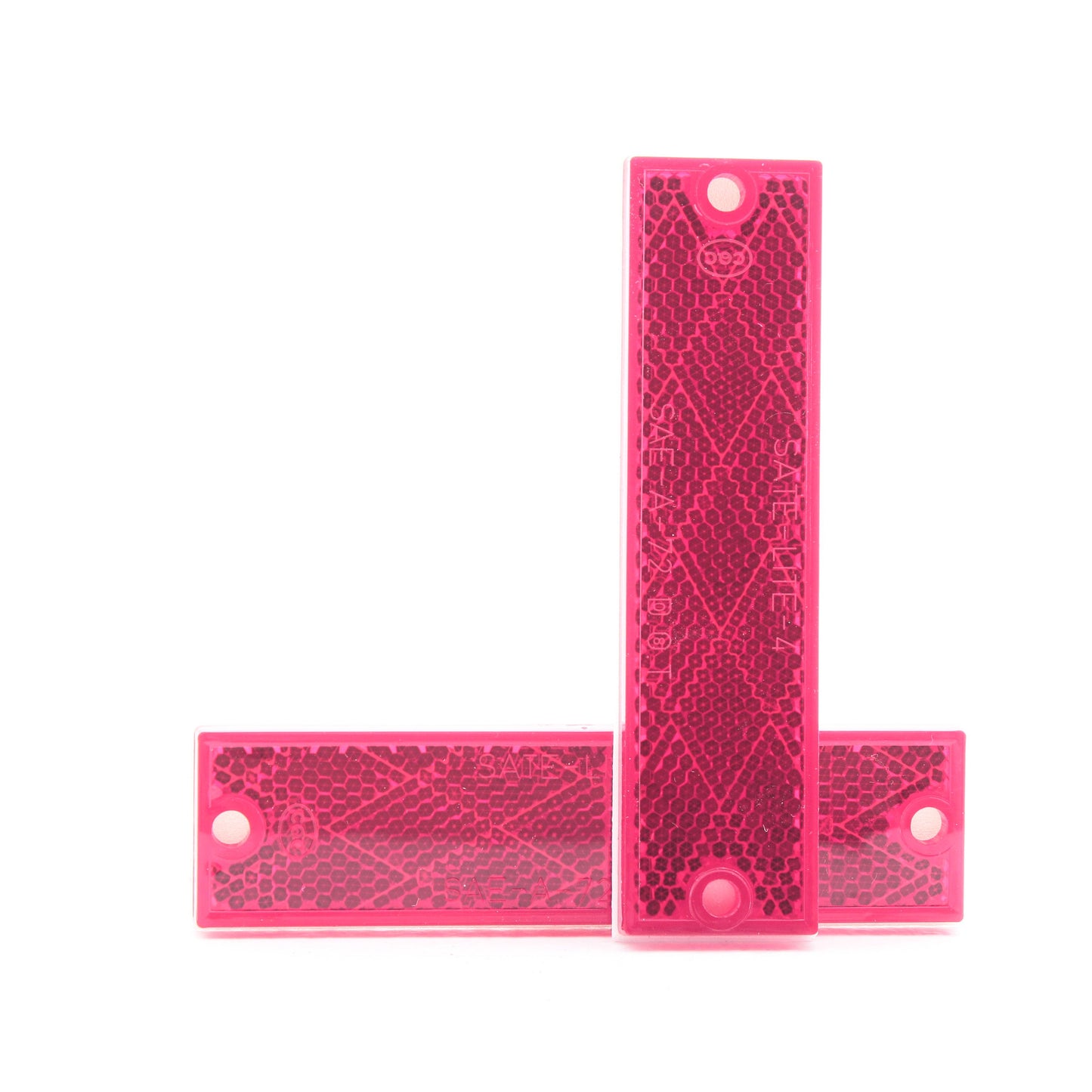 Peterson V487R Red Reflector 4.375" x 1.125" Compact Rectangle w/ Adhesive