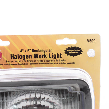 Peterson V509 Halogen Swivel Work Light 4.5"x6.8" Rubber Mount for Tractor