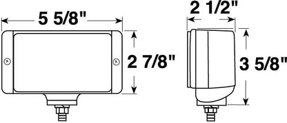 Pair Peterson V566-1 Clear Driving Light Kit OE Style 55W Halogen Bumper Mount