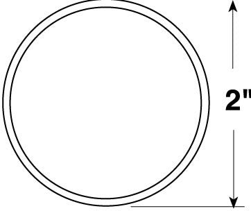 Peterson V600 2" Round Blind-Spot Mirror Black Adhesive Mount for Side Mirror