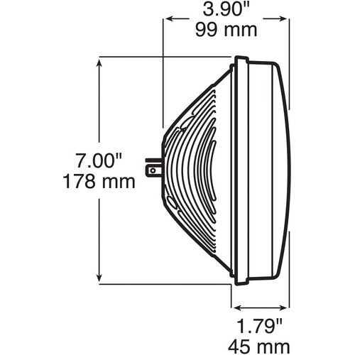 Peterson V701C Great White 7" PAR56 LED Round Headlight Lo/Hi Beam USA