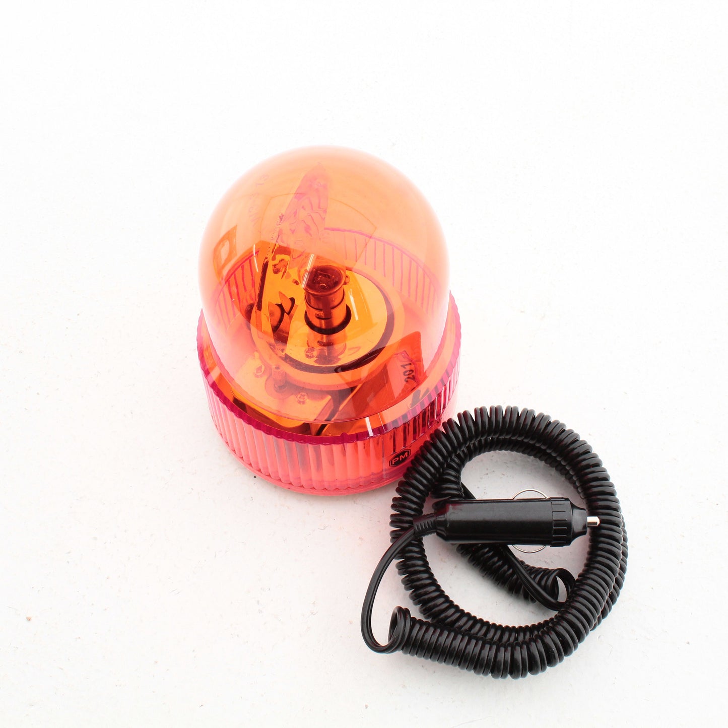 Peterson V771A Amber 5.5" Revolving Beacon Light Magnet Mount 12' Coil Cord Plug