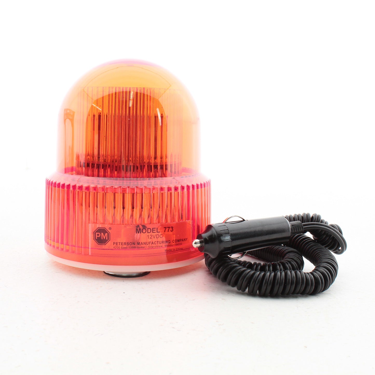 Peterson V773A Amber Alternating Flashing Light w/ 12ft Cigarette Lighter Plug