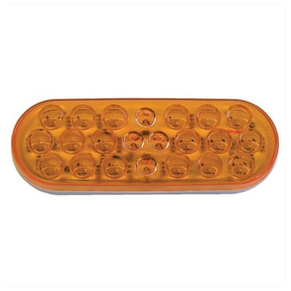 Peterson V821A-22 Amber Oval 6" LED Stop Turn Park & Tail Grommet Mount Light