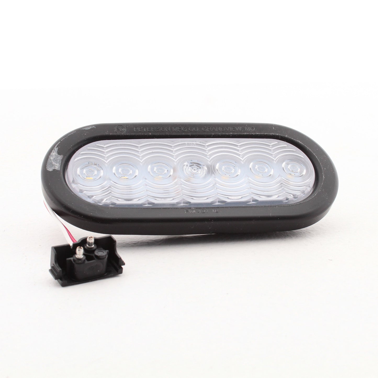 Peterson V821KC-7 Oval Clear White 6.5" LED Back-Up Light Trailer Wagon