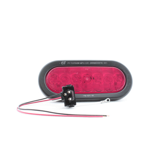 Peterson V821KR-7 LED Red Oval Stop Turn Tail Light Trailer Use