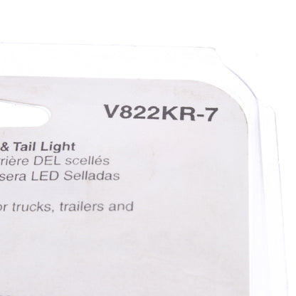 Peterson V822KR-7 Red LumenX Oval LED Stop Turn Tail Light PL3 Flange Kit