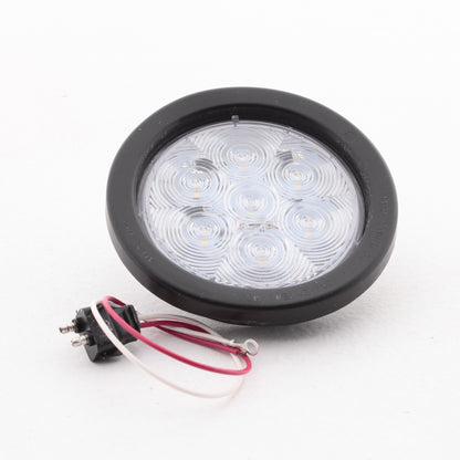 Peterson V826KC7 LED 4" Round Clear Back-Up PL3 Light White Grommet Kit