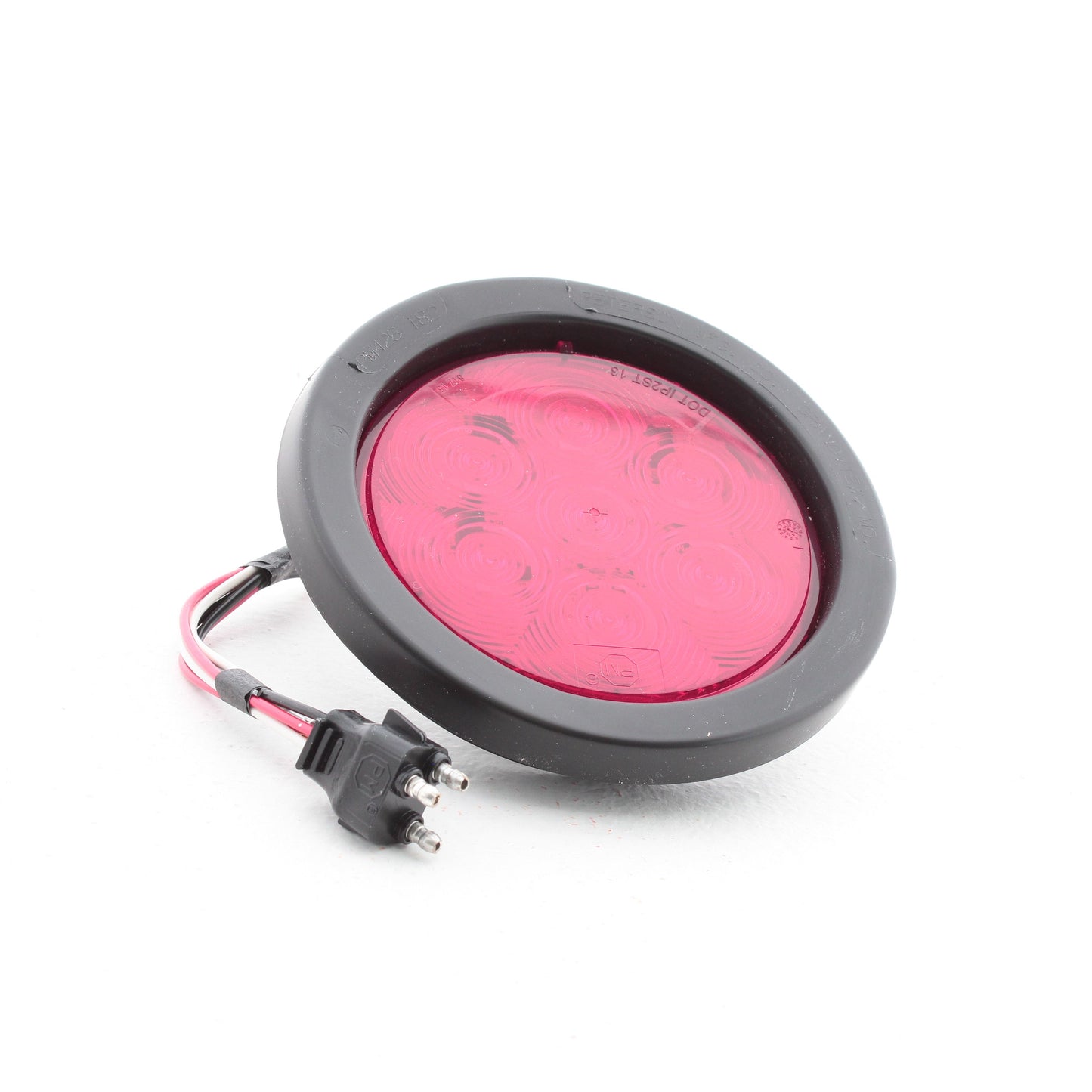 Peterson V826KR-7 4" Round Red LED Stop Turn Tail Light Grommet Mount Kit