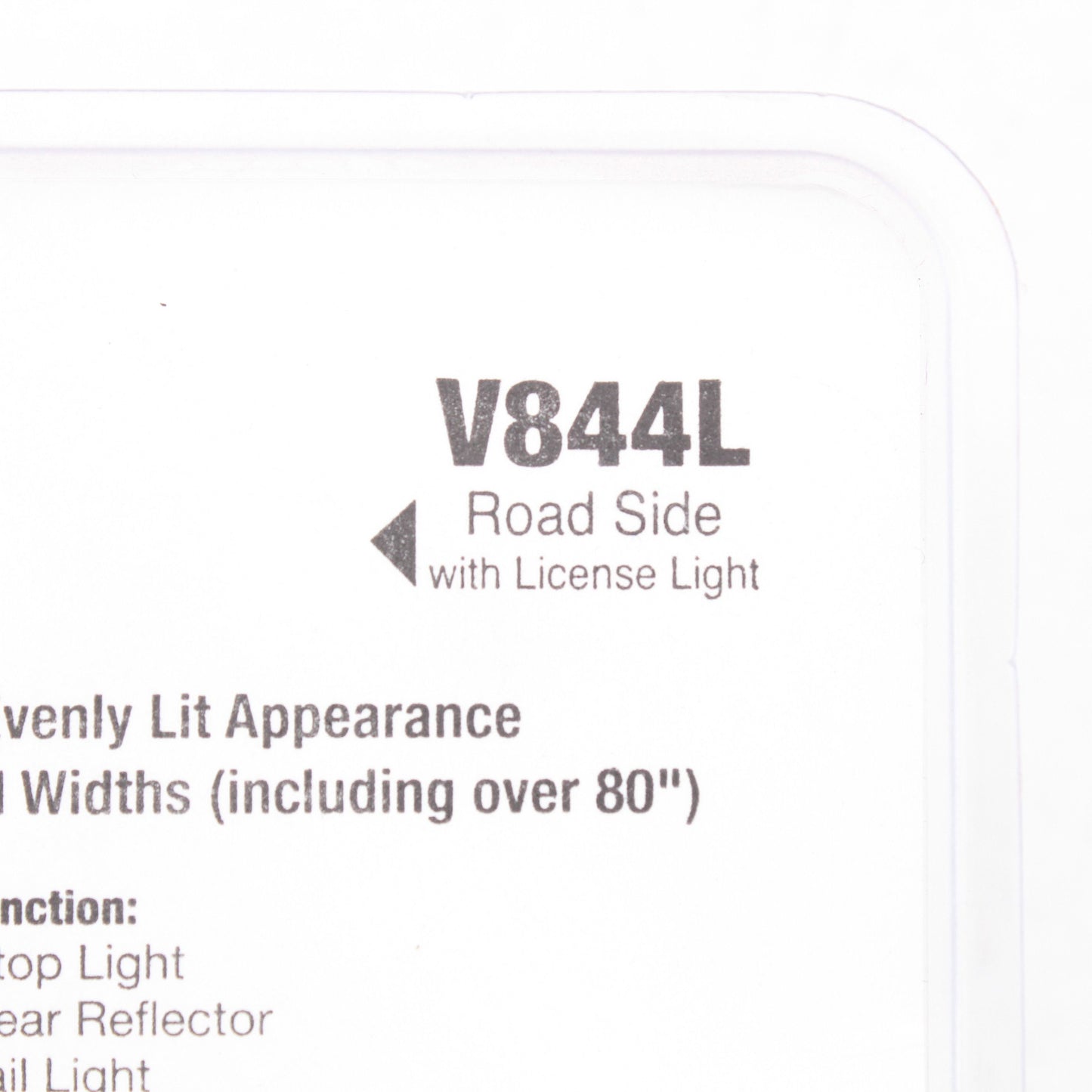 Peterson V844L LED Low Profile Tail Lamp 4.61" Over 80" Wide w/ License