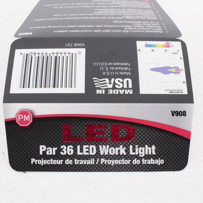 Peterson V908 LumenX 4" Round White LED Work Light Rubber Housing Trailer