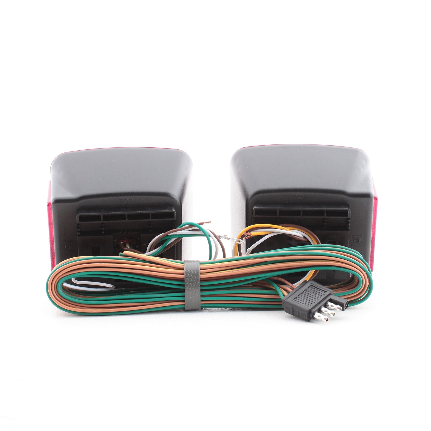 Peterson V941 Pair Red Piranha LED Rear Submersible Trailer Light Kit w/ Bracket