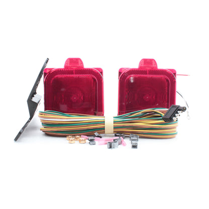 Pair Peterson V944 Red LED Rear Submersible Trailer Wagon Over 80" Wide