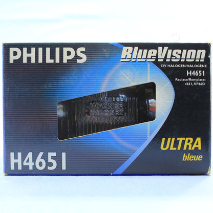 Philips H4651BV BlueVision Halogen Headlamp C6 12V 50W High Beam for Mustang