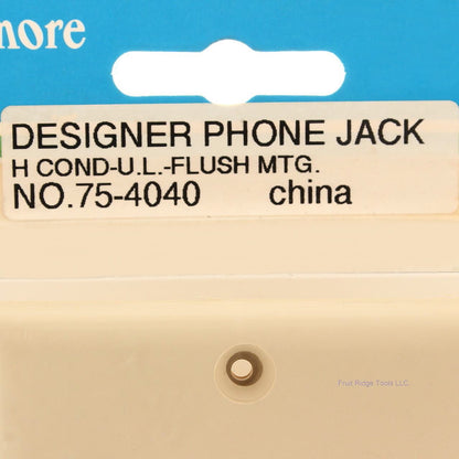Philmore Ivory Designer Ivory 4-Wire Telephone Wall Jack Cover Plate 75-4040