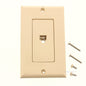 Philmore Ivory Designer Ivory 4-Wire Telephone Wall Jack Cover Plate 75-4040
