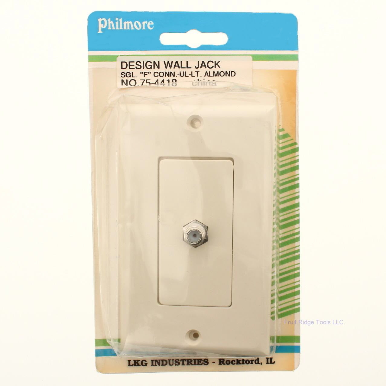 Philmore 75-4418 Light Almond Designer Jack Wall Plate
