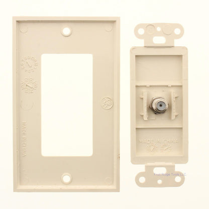 Philmore 75-4418 Light Almond Designer Jack Wall Plate