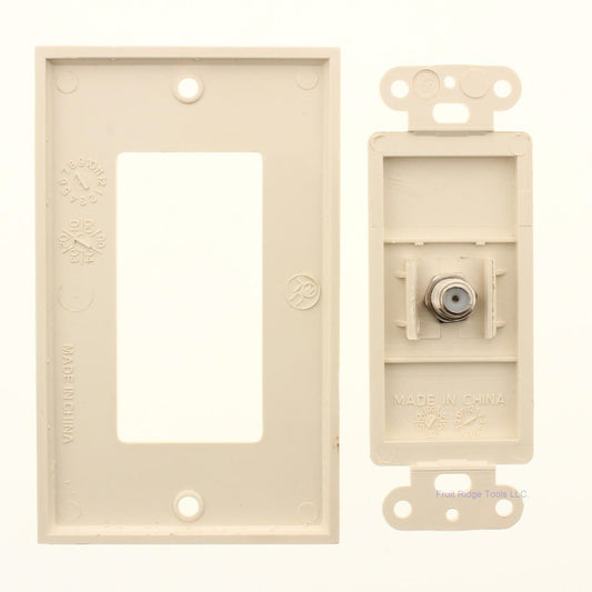 Philmore 75-4418 Light Almond Designer Jack Wall Plate