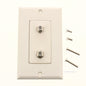 Philmore 75-4422 White Designer Jack Wall Plate Dual F-81's
