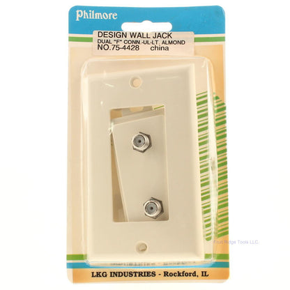 Philmore 75-4428 Light Almond Designer Jack Wall Plate