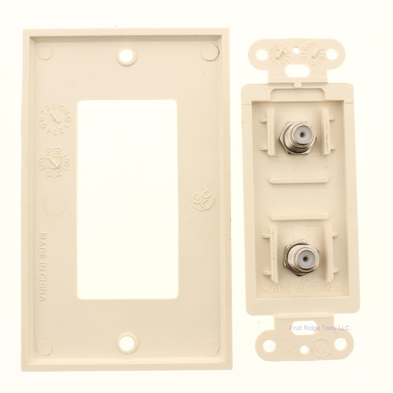 Philmore 75-4428 Light Almond Designer Jack Wall Plate