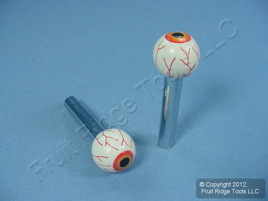 Pilot IP-1015 Bloodshot Eye Ball Door Lock Pin Pull Knobs Non-Threaded 2pcs