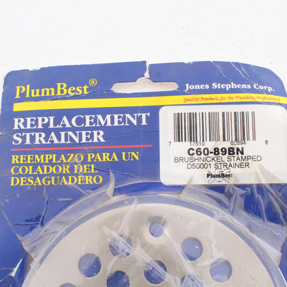 Jones Stephens PlumBest Brushed Nickel Shower Drain Replacement Strainer