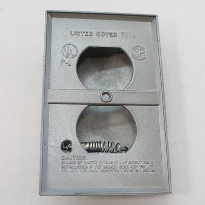 Perfect-Line WRH-80C Duplex Outlet Cover with Gasket, Weatherproof, Die Cast