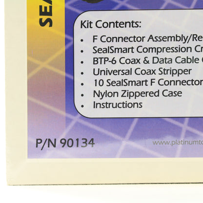 Platinum Tools 90134 Sealsmart Pro Compression Coax Kit with Nylon Zip Case