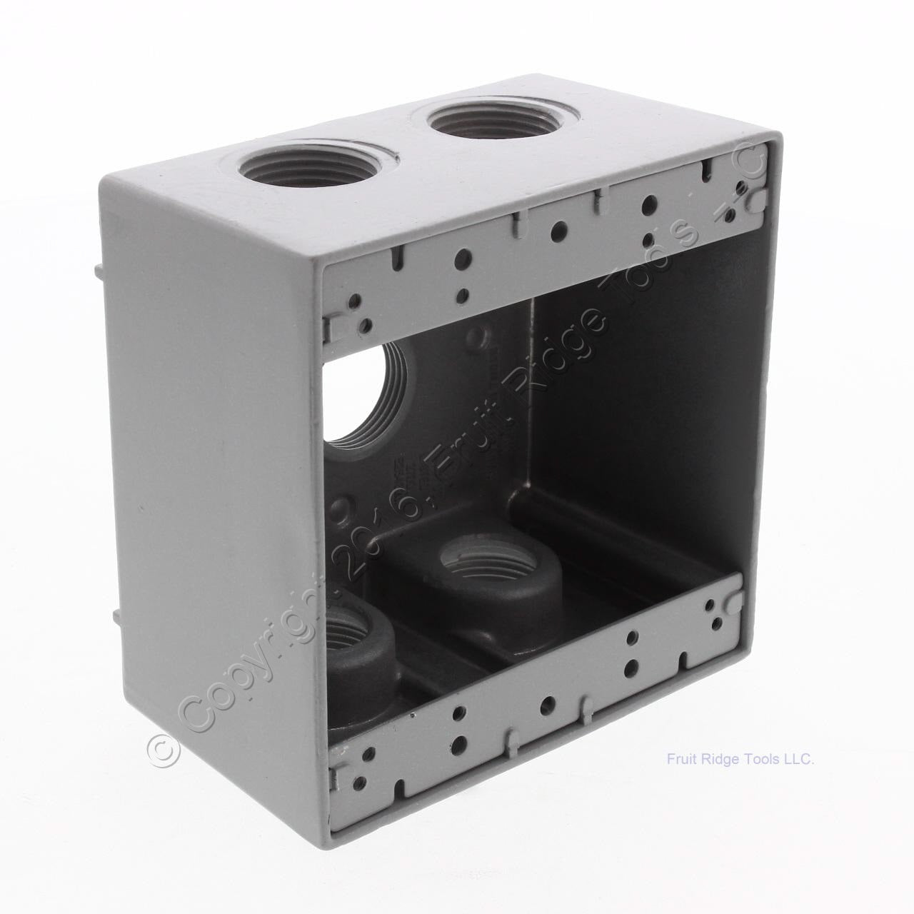 Preferred Industries 613183 Aluminum 2-Gang Deep Weatherproof Box 36.5 Cu In.