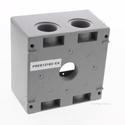 Preferred Industries 613183 Aluminum 2-Gang Deep Weatherproof Box 36.5 Cu In.