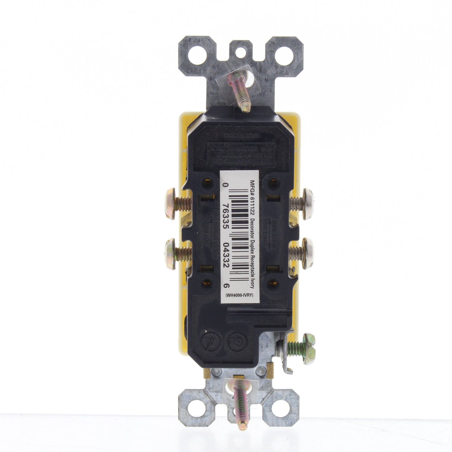 Preferred Industries WH4000-I 15A Ivory Decorator Receptacle Outlet 5-15R 125V