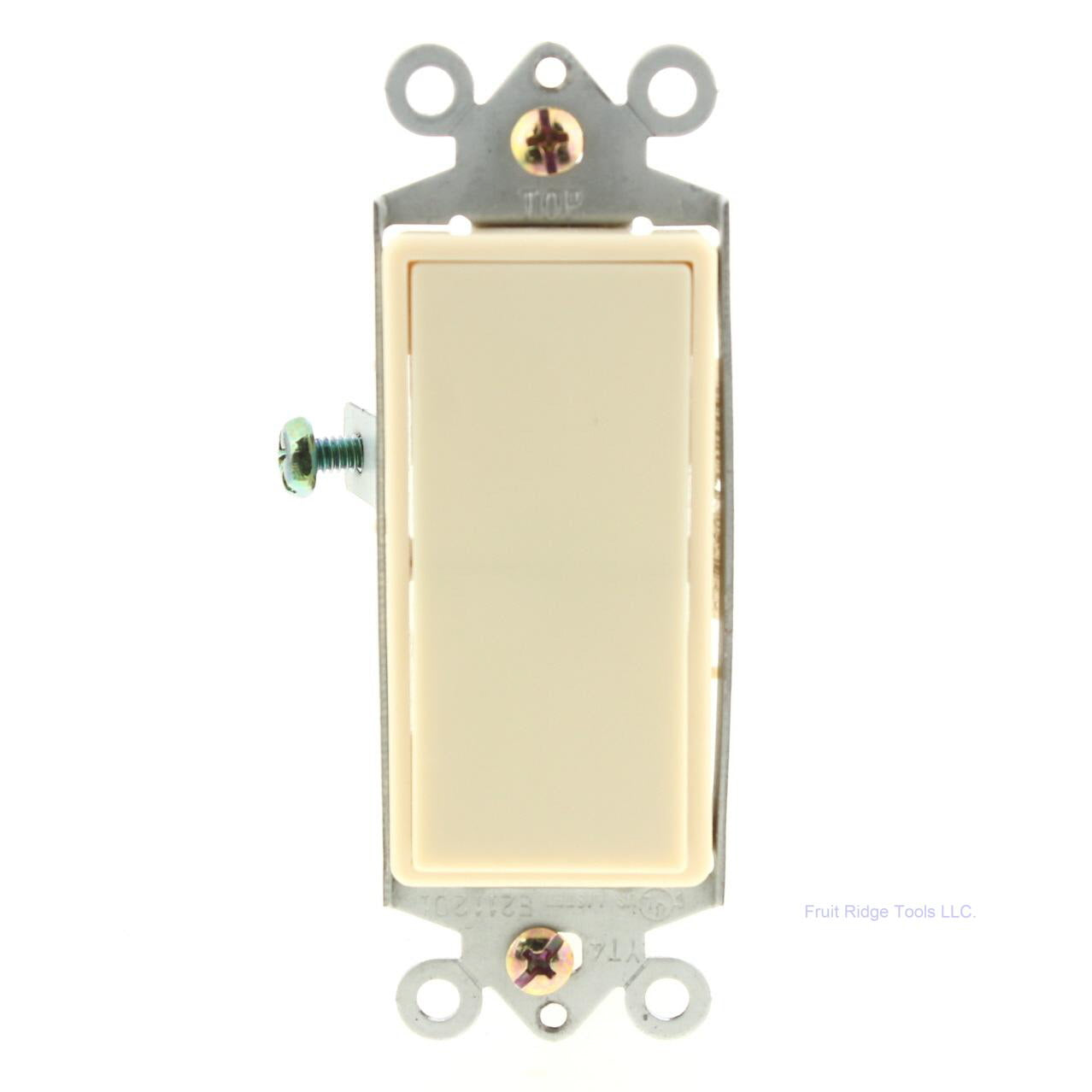 Preferred Industries WH4200 Ivory 3-Way 15A Decorator Rocker Light Paddle Switch