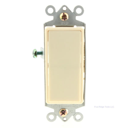 Preferred Industries WH4200 Ivory 3-Way 15A Decorator Rocker Light Paddle Switch
