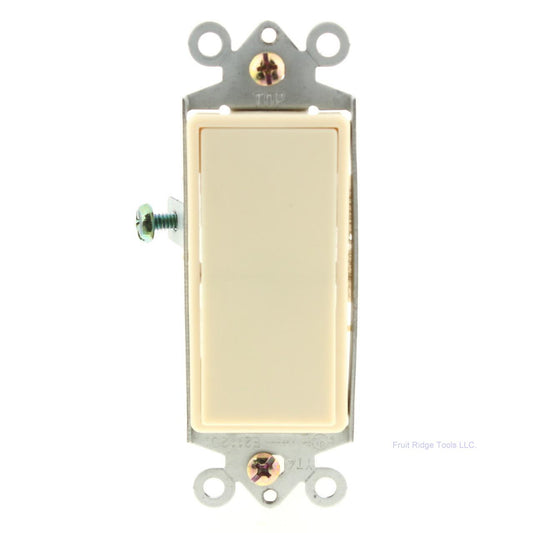 Preferred Industries WH4200 Ivory 3-Way 15A Decorator Rocker Light Paddle Switch
