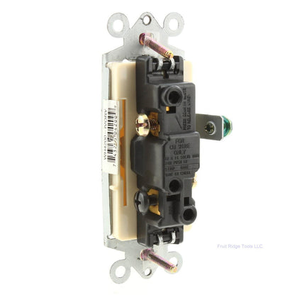 Preferred Industries WH4200 Ivory 3-Way 15A Decorator Rocker Light Paddle Switch