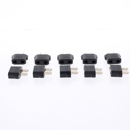 Private Label 41-13619 Travel Convert Europe to USA Power Plug Wall Adaptor 10pk